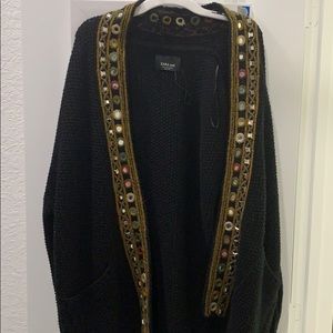 Zara embellished knit cardigan